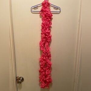 New Handmade Coral Scarf - 70” in Length